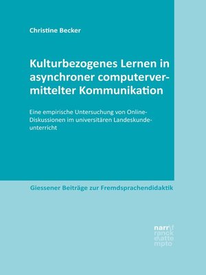 cover image of Kulturbezogenes Lernen in asynchroner computervermittelter Kommunikation